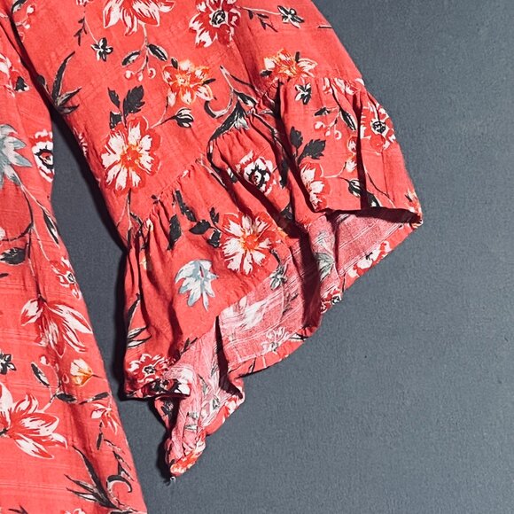 Westport Pink Floral Smocked Blouse Medium - Picture 3 of 6